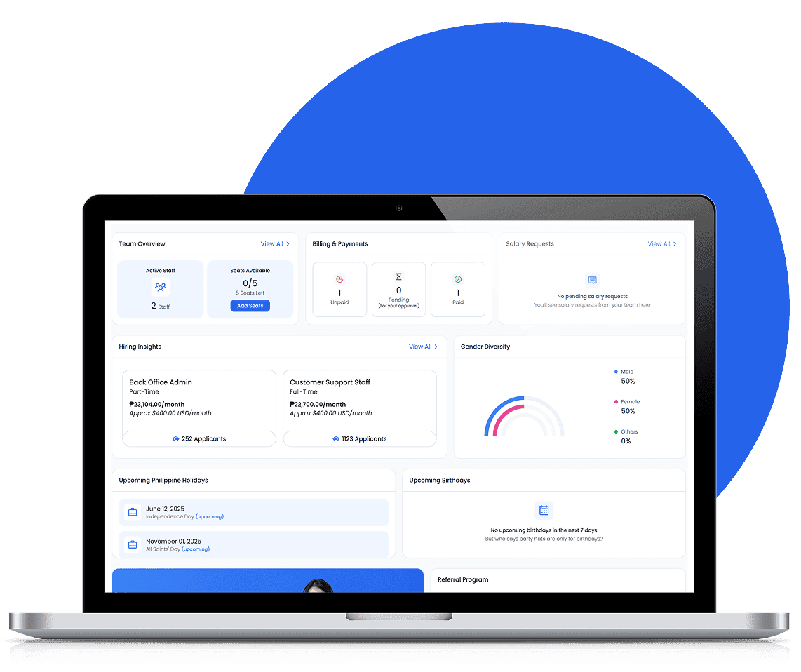VirtualStaff.ph Dashboard