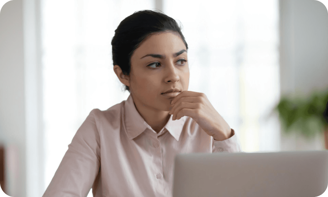 Professional woman working at her desk