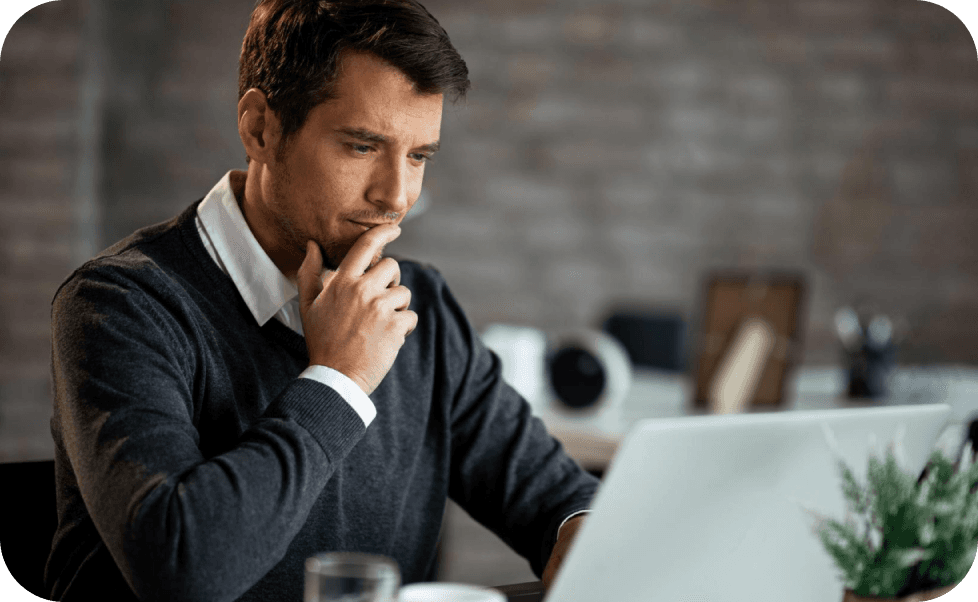 Business owner thinking about hiring structure