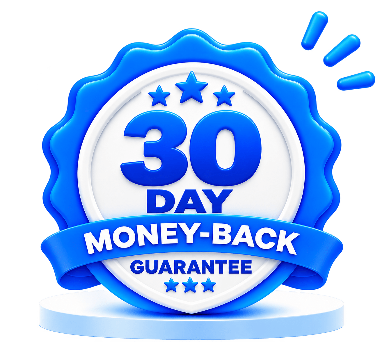 30 day money-back guarantee badge