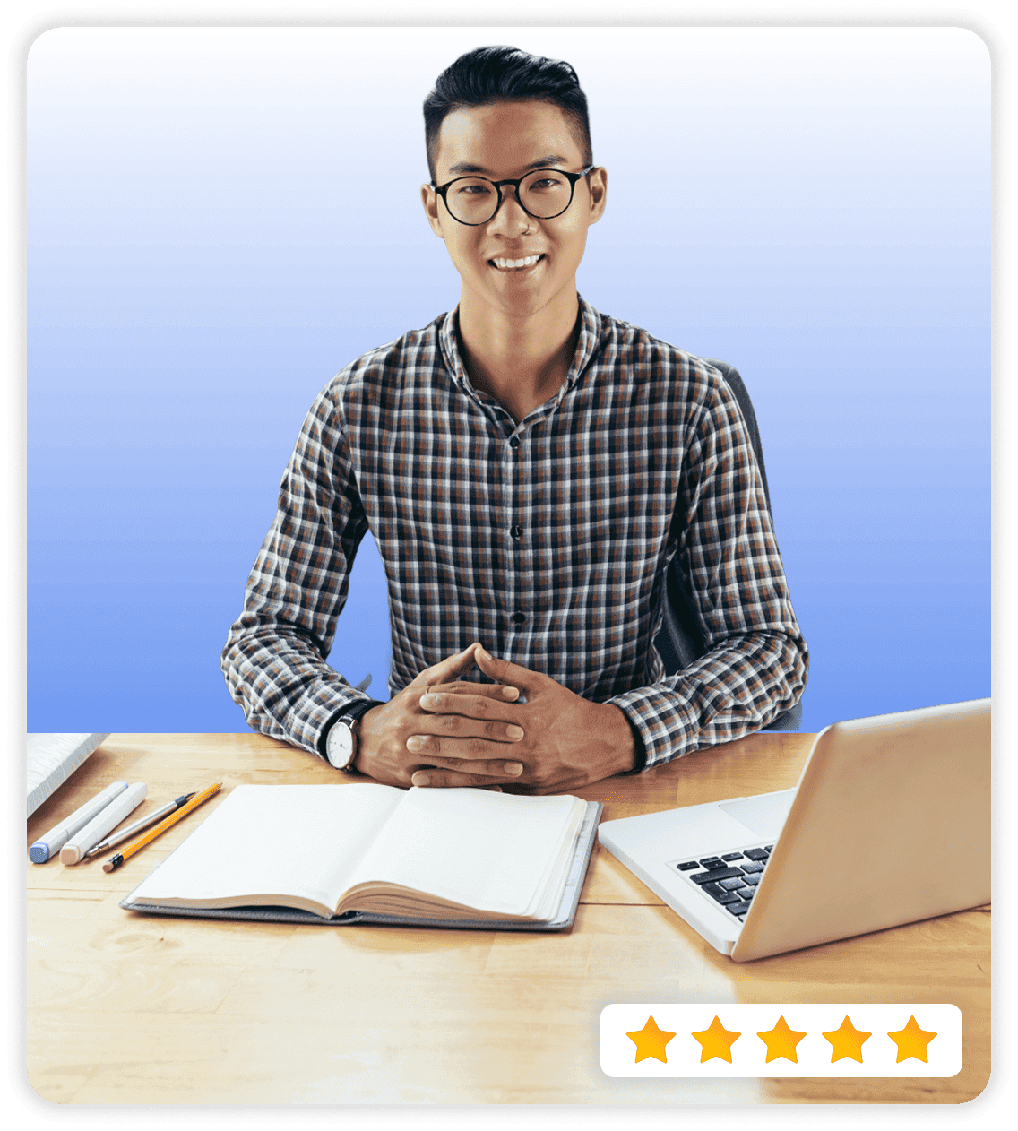 Philippines-based staff member at their desk
