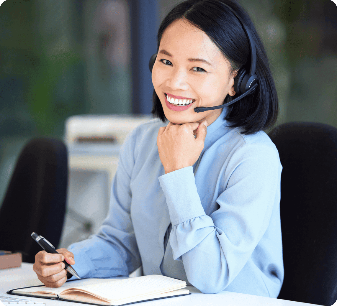 Filipino staff member supporting business operations