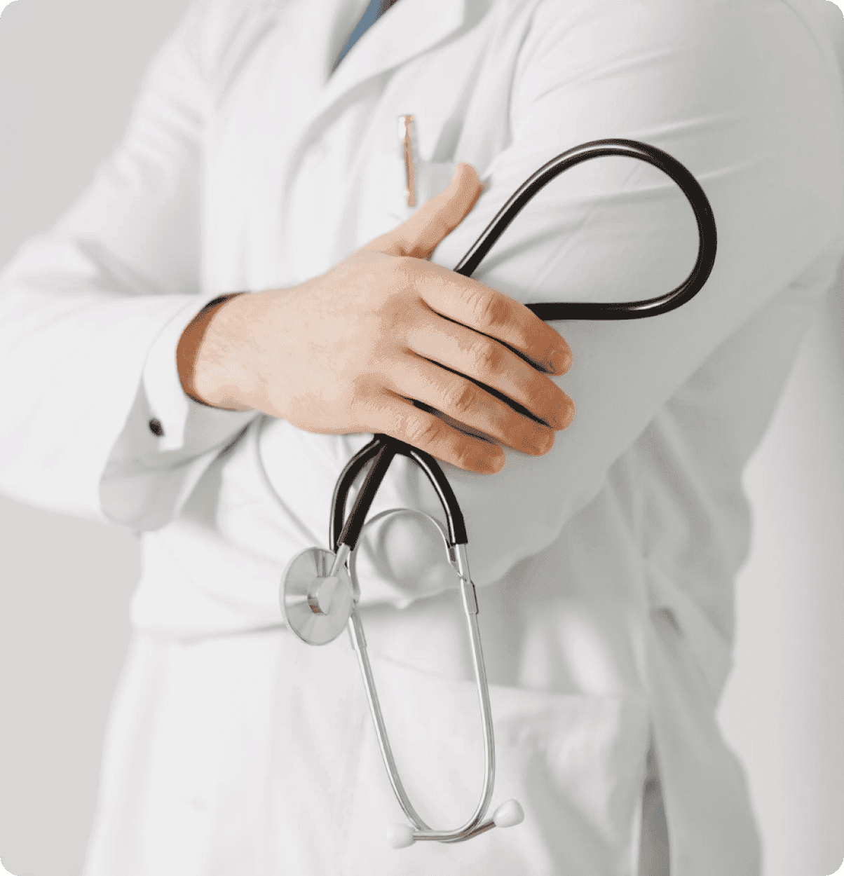 Healthcare professional with stethoscope